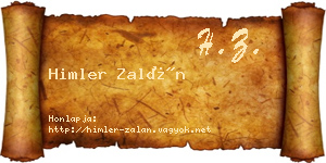 Himler Zalán névjegykártya
